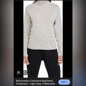 Reformation Cashmere Boyfriend Turtleneck